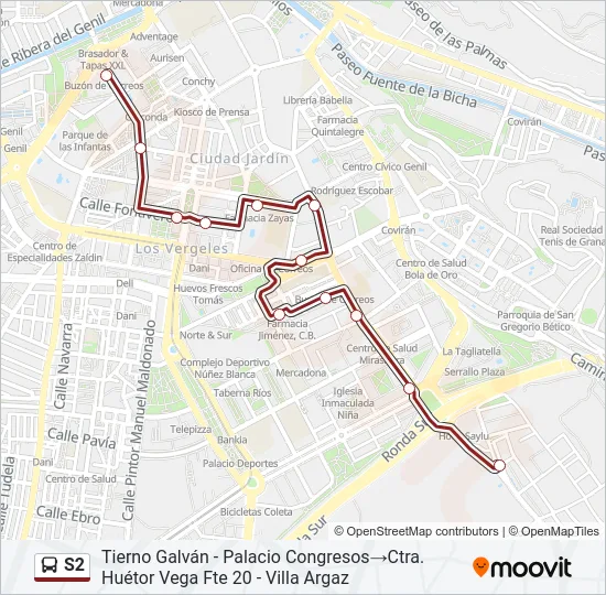 S2 Bus Line Map