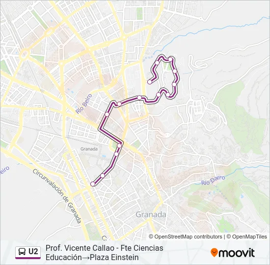 U2 Bus Line Map