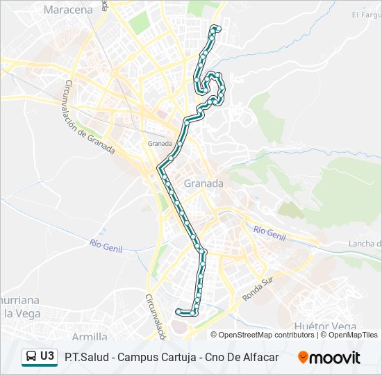 U3 bus Line Map