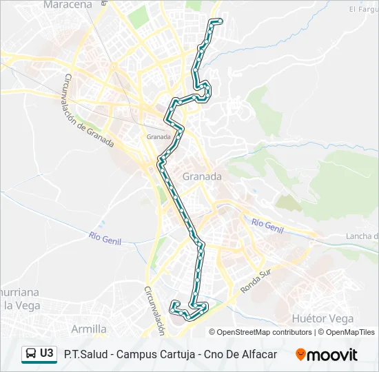 U3 Bus Line Map