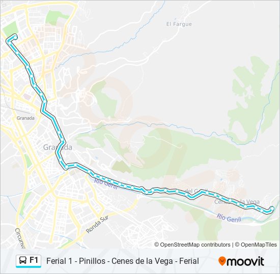 F1 bus Mapa de línia