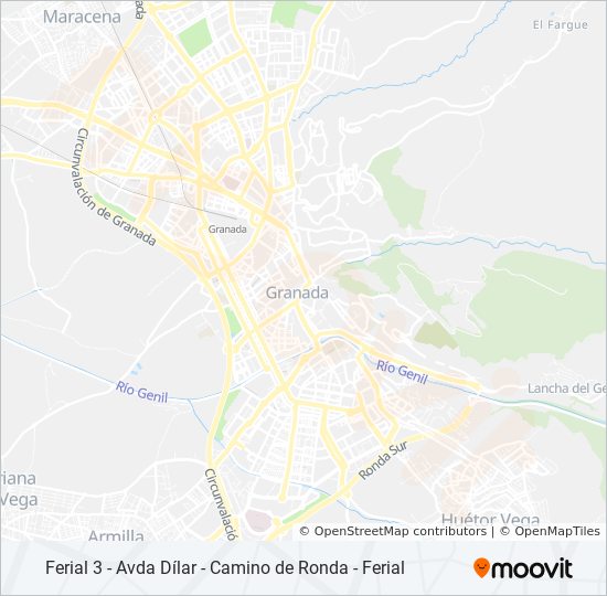 Mapa de F3 de autobús