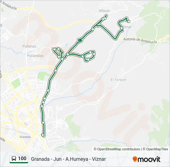 100 Bus Line Map