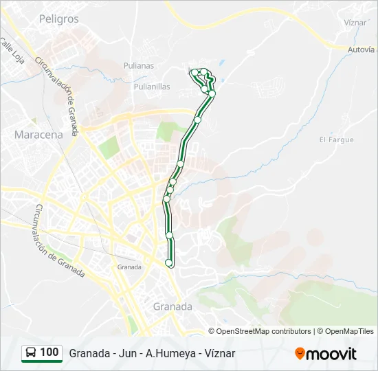 100 Bus Line Map