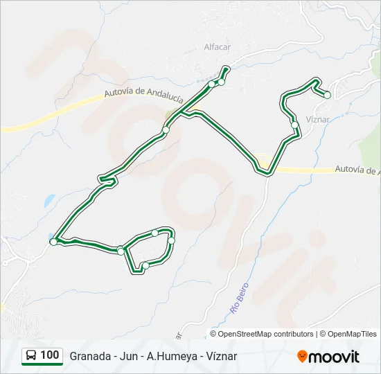 100 Bus Line Map