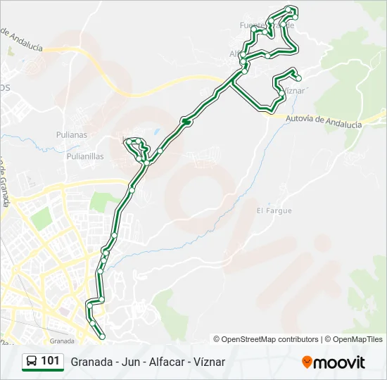 101 Bus Line Map