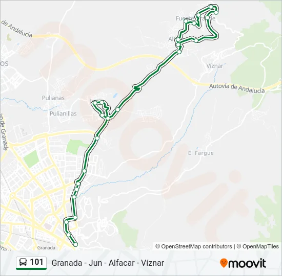 101 Bus Line Map