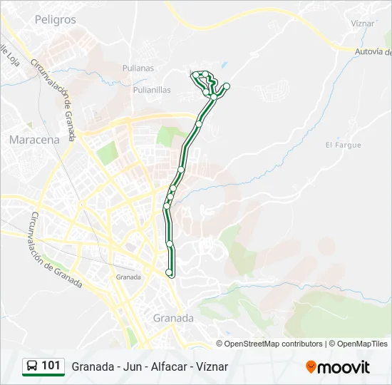 101 Bus Line Map