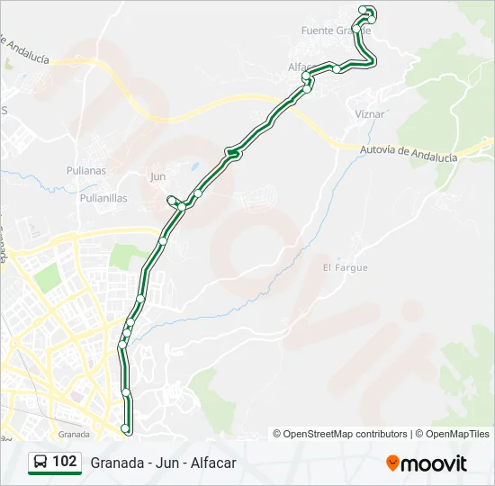 102 Bus Line Map