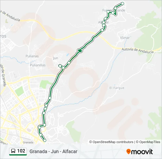 102 Bus Line Map