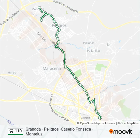110 Bus Line Map