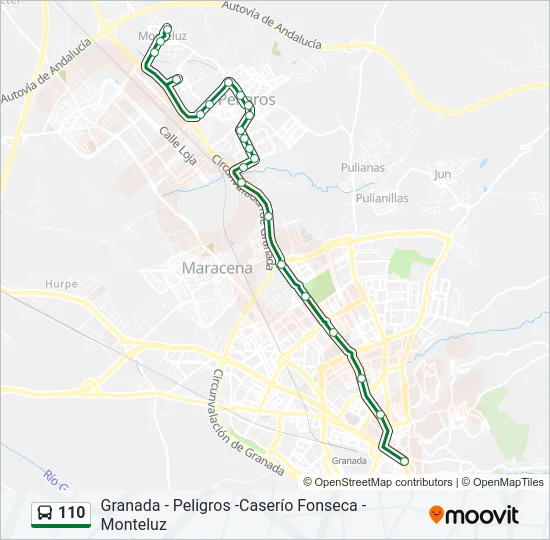 110 Bus Line Map
