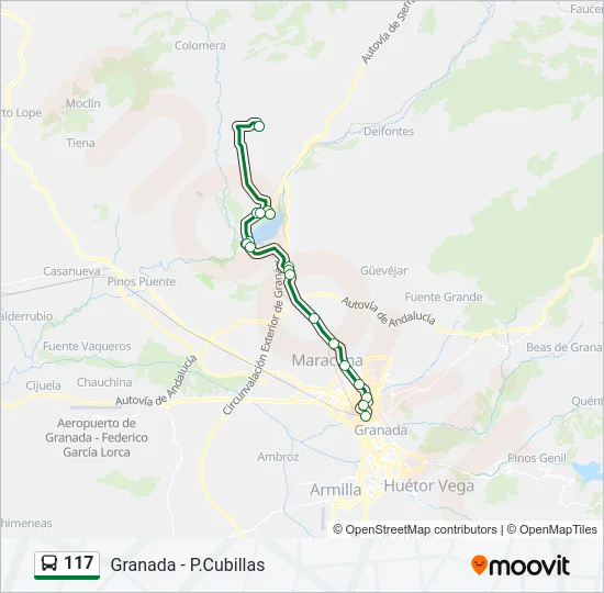 117 Bus Line Map