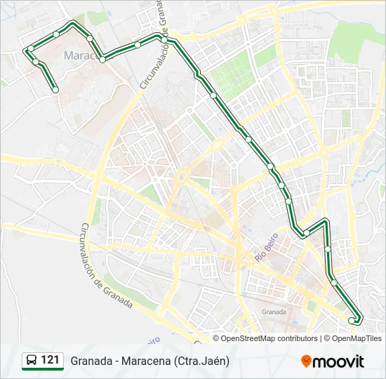 121 Bus Line Map