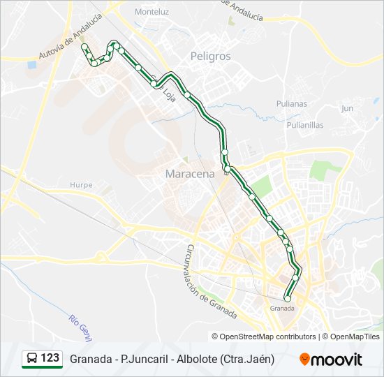 123 bus Mapa de línia