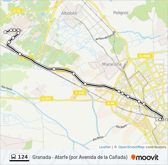 Línea 124 horarios, paradas y mapas Rector Marín Ocete‎→Avda. De La