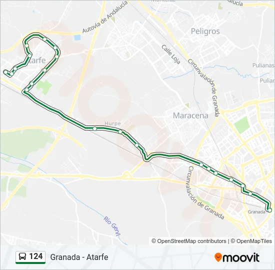 124 Bus Line Map
