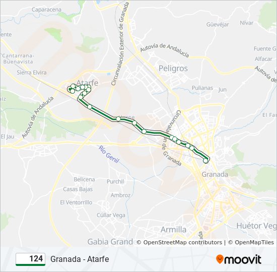 124 bus Line Map