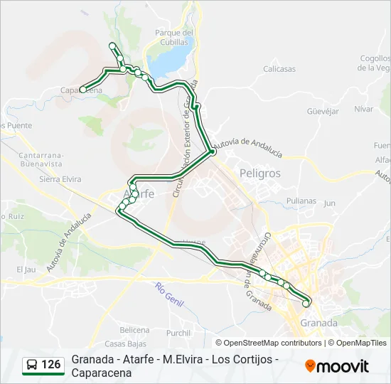 126 Bus Line Map