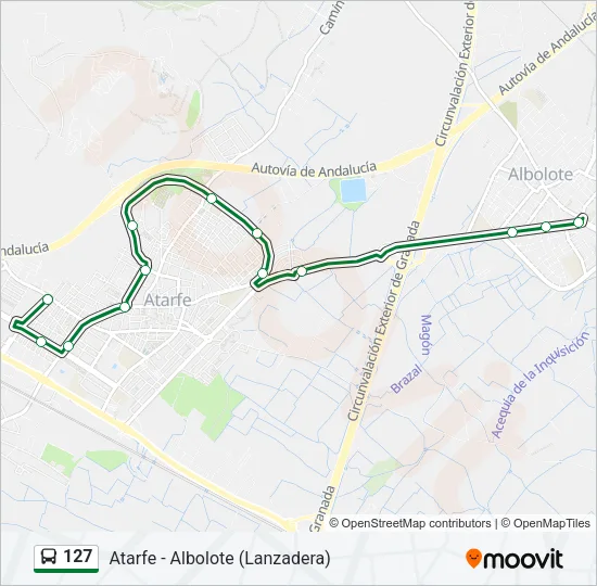 127 Bus Line Map