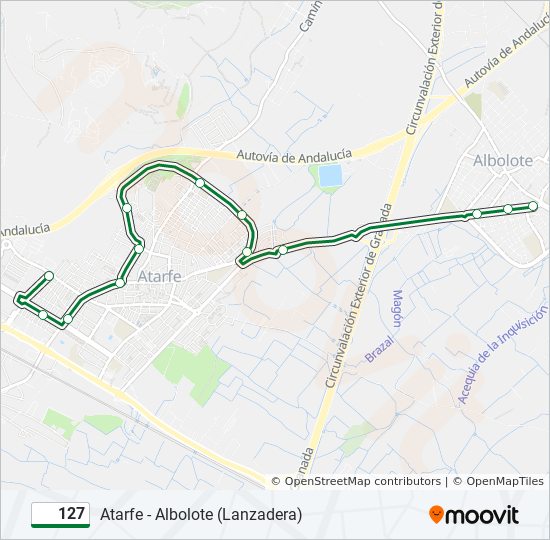 127 bus Mapa de línia