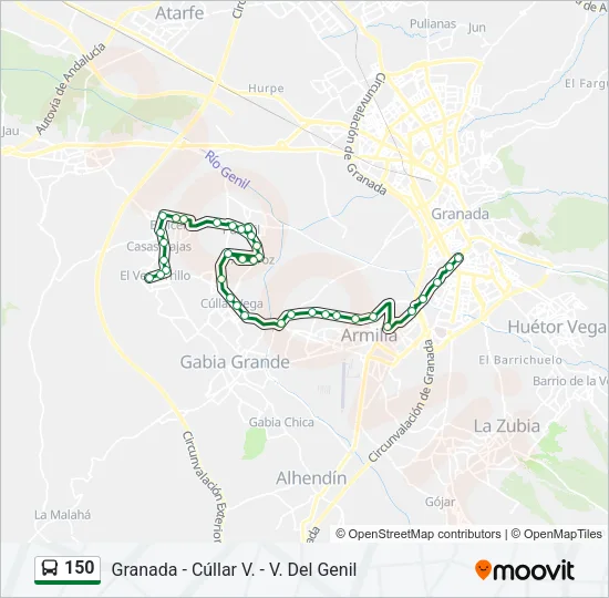 150 Bus Line Map