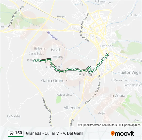 150 Bus Line Map