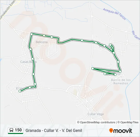 150 Bus Line Map