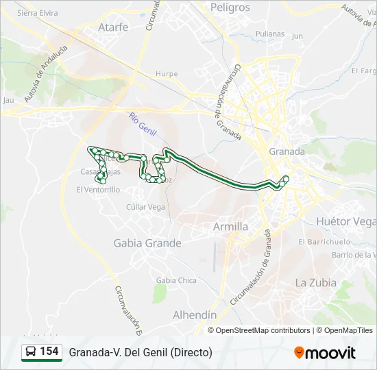 154 Bus Line Map