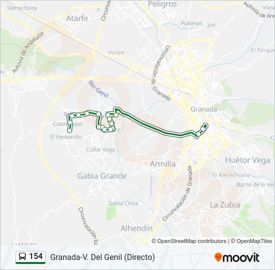 154 Bus Line Map