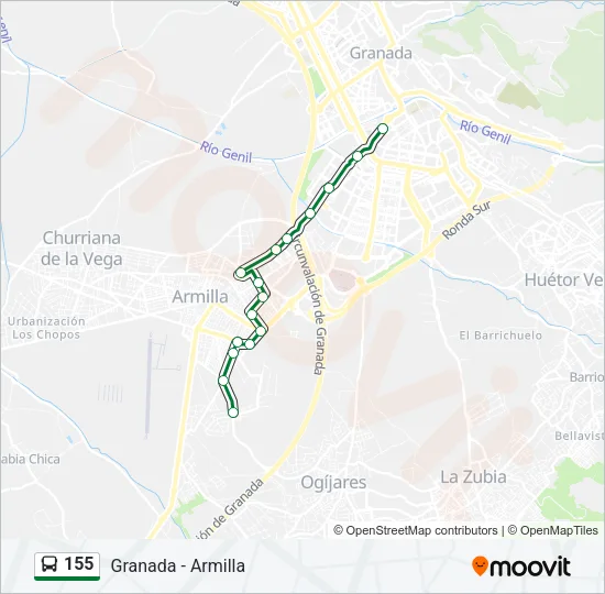 155 Bus Line Map