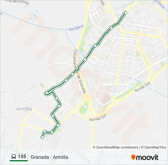 155 Bus Line Map