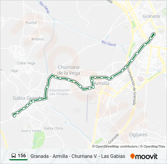 156 Bus Line Map