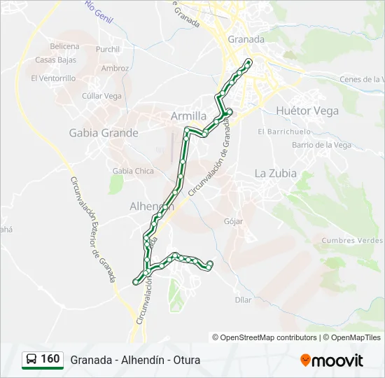 160 Bus Line Map