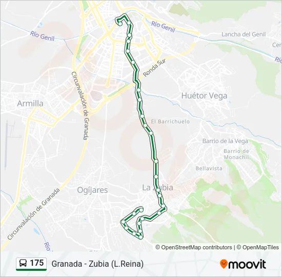 175 Bus Line Map