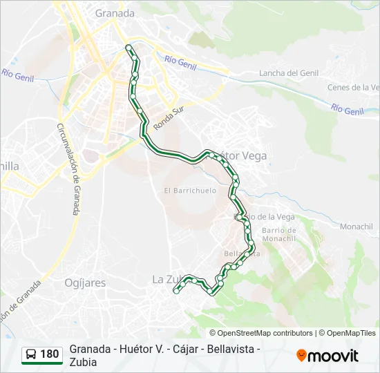 180 Bus Line Map