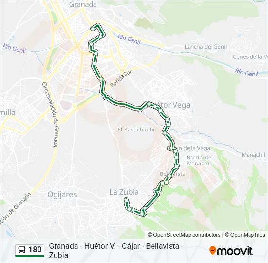 180 Bus Line Map