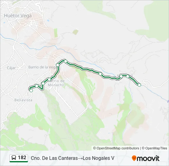 182 Bus Line Map