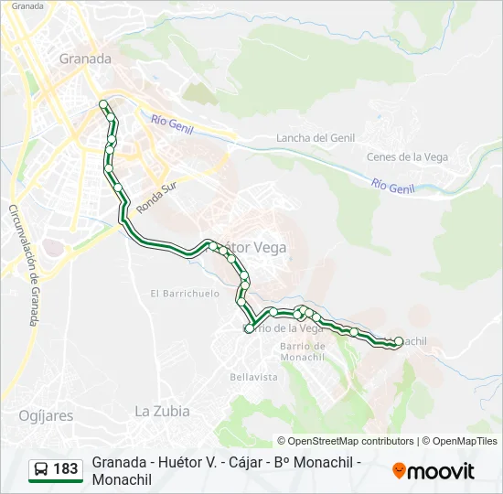 183 Bus Line Map
