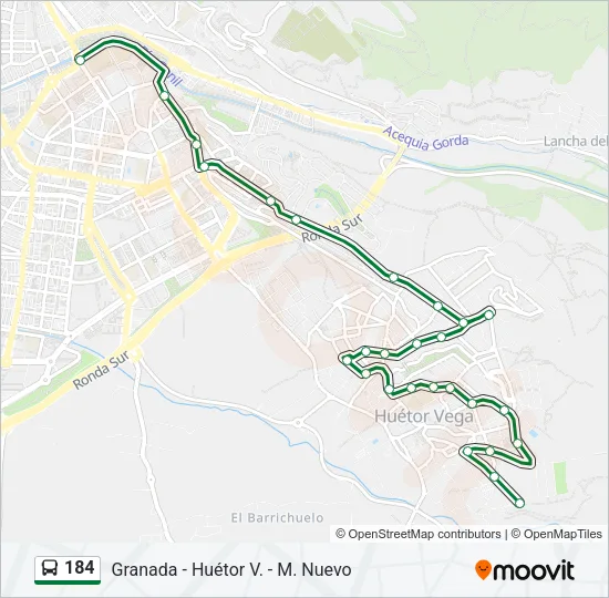 184 Bus Line Map