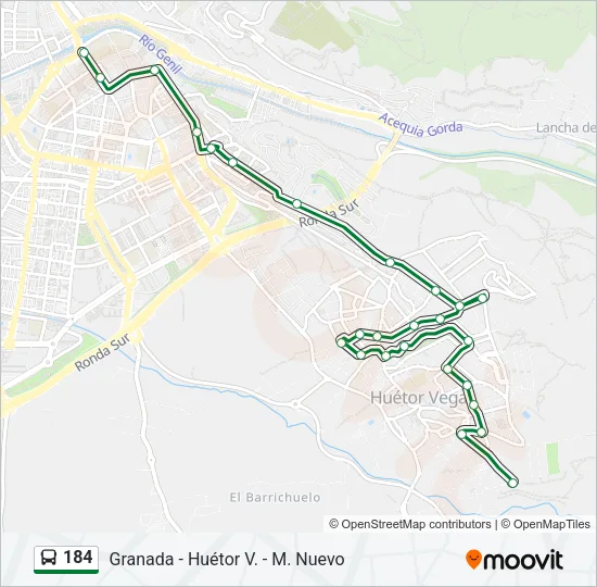 184 Bus Line Map