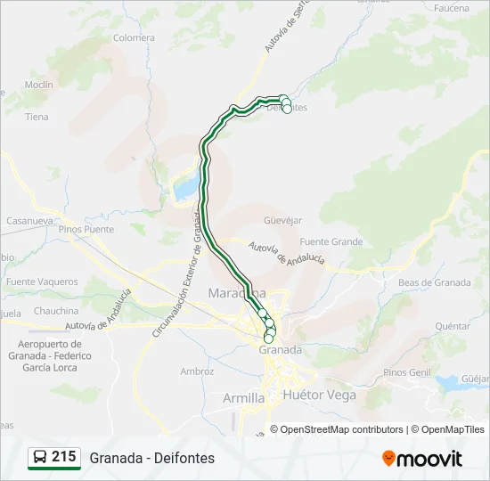 215 Bus Line Map