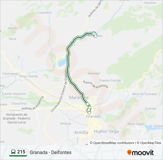 215 Bus Line Map