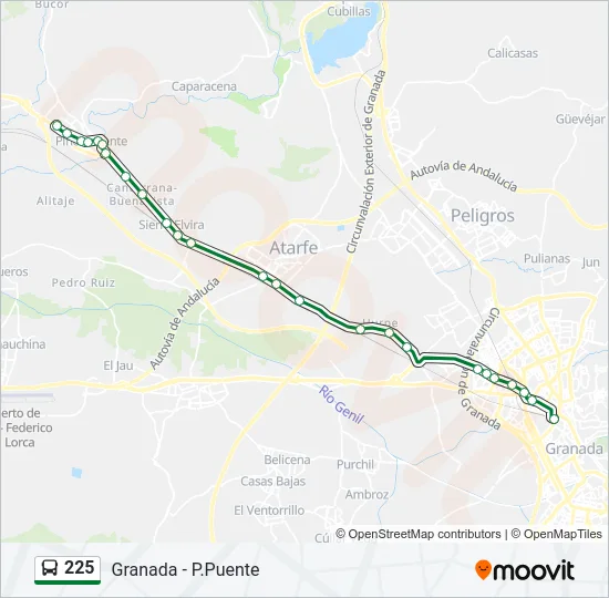 225 Bus Line Map