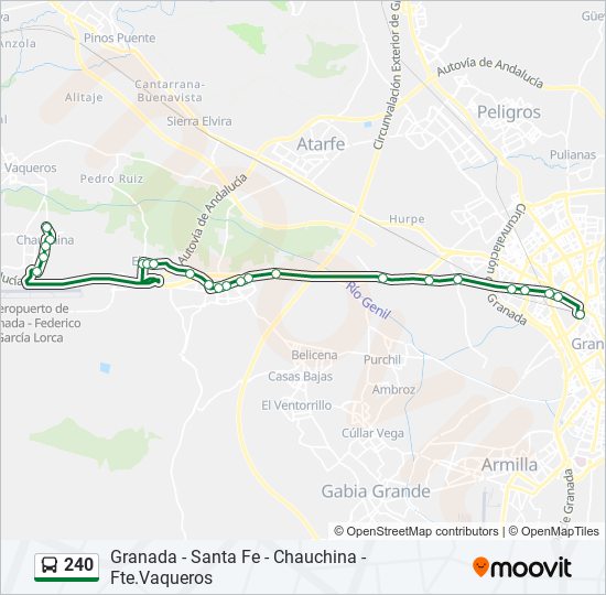 240 bus Mapa de línia