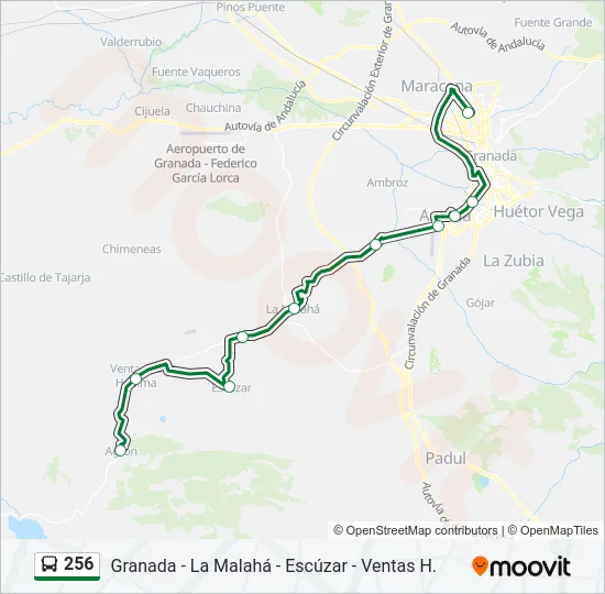 256 Bus Line Map