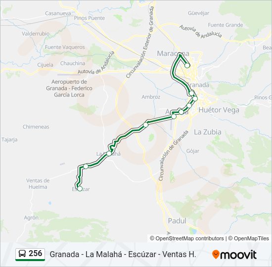 256 Bus Line Map
