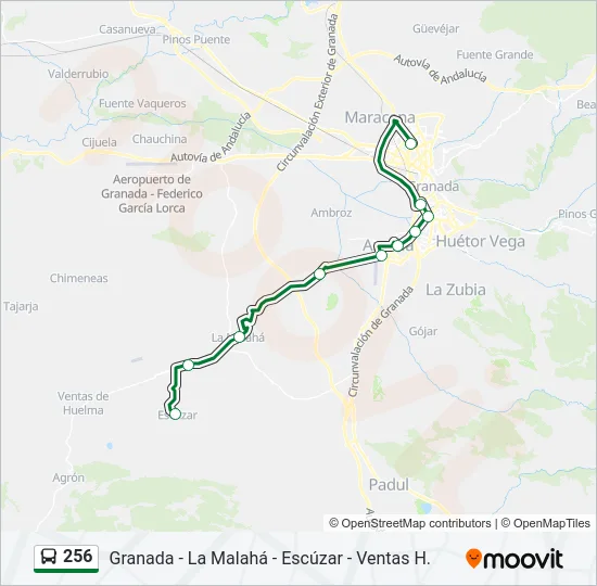 256 Bus Line Map