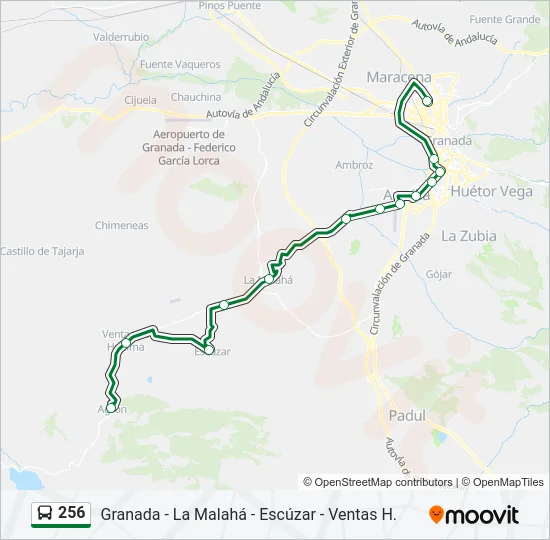 256 Bus Line Map