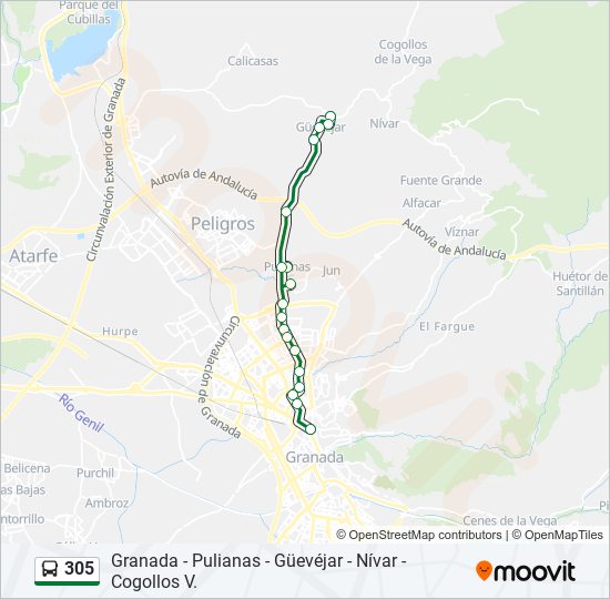 305 bus Line Map